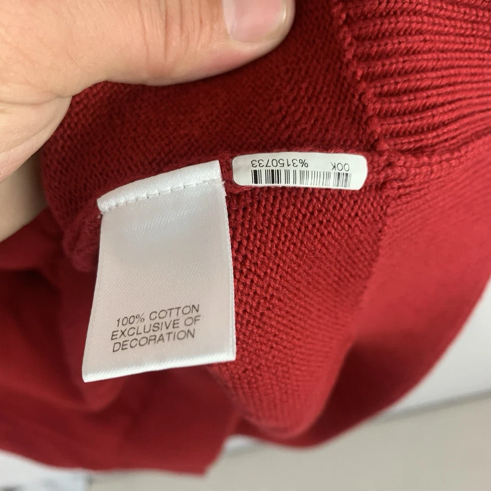 Cyprus Links Ropa Deportiva Chaleco Para Hombres 2XT Rojo Cuello en V Pullover Tejido 100% Algodón Foto 4 de 4