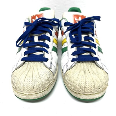 Adidas Superstar Rasta Shoes Red Green Multicolor Sneakers 10.5 Athletic  Casual | eBay