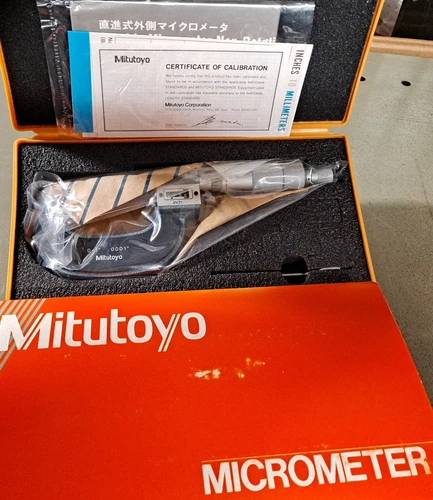 MITUTOYO 222-125 0-1 Inch Blade Micrometer W/ Case NOS