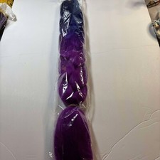 Synthetic Hair Braid Extensions Purple Blue High Heat Dreadlock Crochet