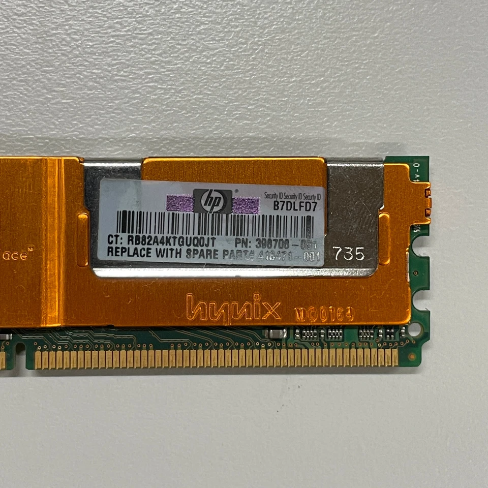 Hynix 1GB DDR2 RAM PC2-5300 667MHz ECC Fully Buffered DIMM HYMP512F72BP8N2-Y5 - Image 3 of 4