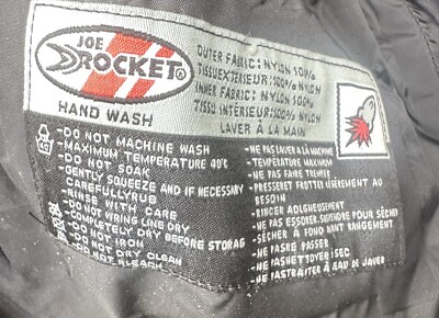 Joe Rocket Meteor Motorcycle Riders Jacket Mens Sz L Black Long