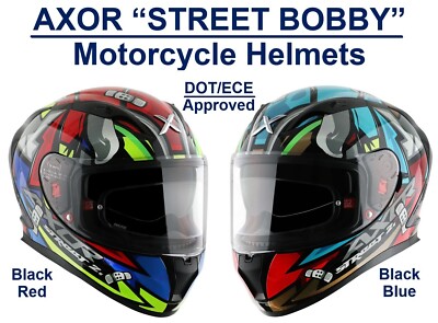 AXOR   STREET BOBBY   DOT & ECE Certified Full Face Motorcycle Helmet