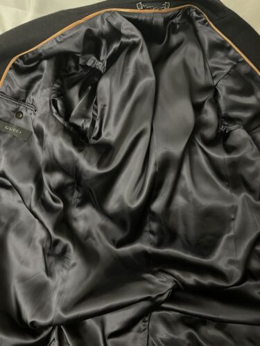 $3900 Gucci Men’s 100% Wool Overcoat Black Size US40 IT50 - Picture 3 of 5