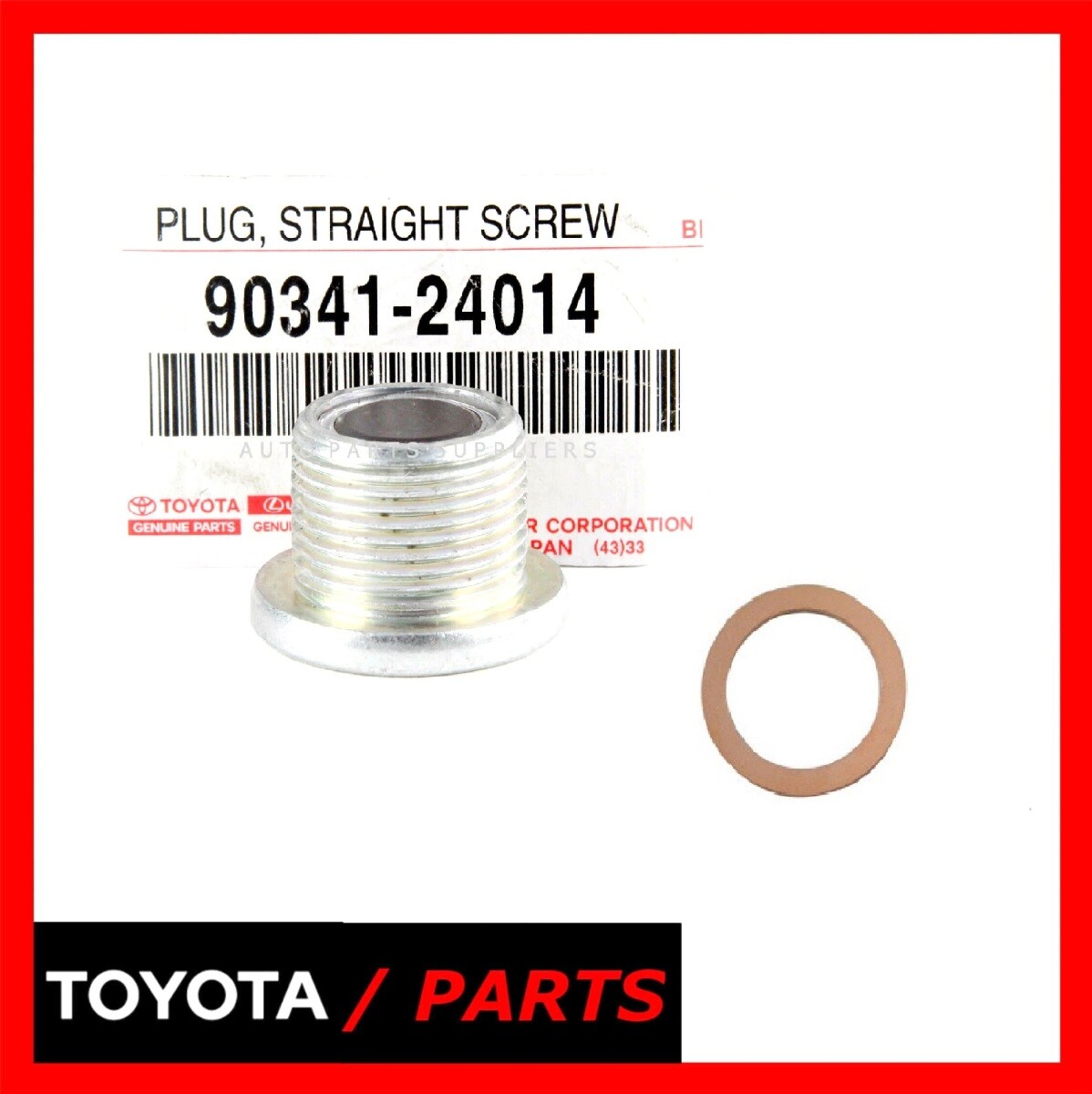 FACTORY LEXUS GX460 TOYOTA FJ CRUISER DIFFERENTIAL DRAIN PLUG & GASKET