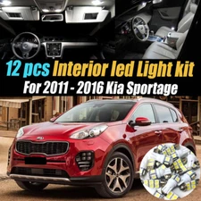 10Pc Super White Car Interior LED Light bulb Kit Pack for 2011-2016 Kia Sportage