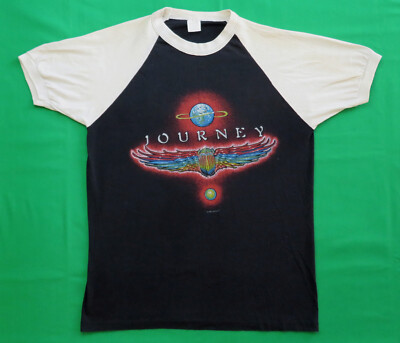 Journey Vintage T Shirt 1980 World Concert Tour Raglan Bay Area