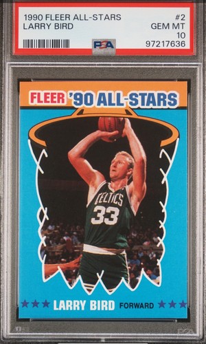 1990 Fleer All-Stars — Insert — Larry Bird — 💎 MINT PSA 10 — pop 306 — NEW