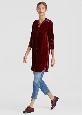eileen fisher velvet tunic top