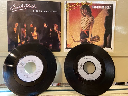 QUARTERFLASH (Lot 2) Right Kind of Love/ Harden My Heart 45rpm & Picture Slv N/M