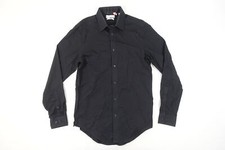 CALVIN KLEIN CK SMALL STEEL SLIM FIT HERRINGBONE BUTTON FRONT SHIRT PREOWNED