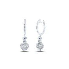 1/2CTW-DIA ANA M FASHION HEART DANGLING EARRING