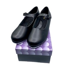 Little Girls Black Mary Jane Tap Dance Class Shoes Buckle Size 12.5 New Recital
