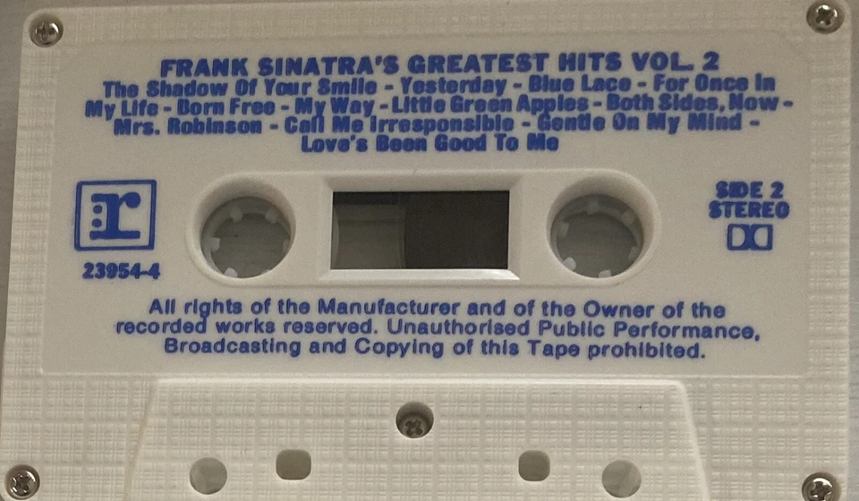 Frank Sinatra Greatest Hits / Greatest Hits Vol. 2 (2 On 1) Australian Cassette - Image 4 of 4