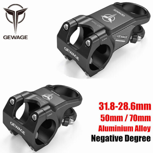 GEWAGE Bicycle Aluminum Handlebars Negative Angle Racing Handlebars 50mm 70mm - Afbeelding 1 van 10
