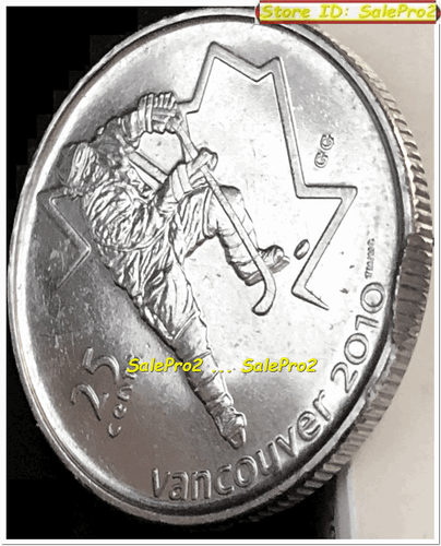 CANADA 2007 CANADIAN QUARTER VANCOUVER OLYMPIC HOCKEY 25 CENT COIN CLIPPED ERROR