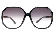 Escada SES227 Z42X Black Gold Designer Acetate Italy Sunglasses With Case 59mm