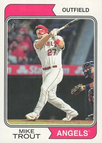 マイク トラウト Topps Heritage Image Variation 2023 Topps Heritage - Error Variation Mike Trout #5 for sale