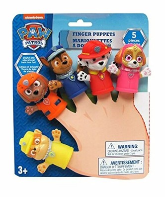 paw patrol bath finger puppets