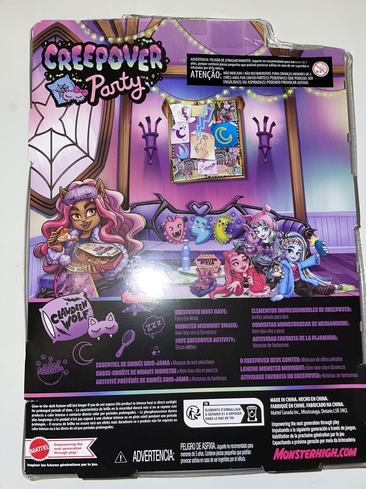 Boneca Monster High Creepover Clawdeen Wolf Mattel em Promoção na