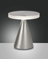 Fabas Luce Led Tischleuchte Neutra Ø240Mm 12W Warmweiß Chromfarben Dimmbar