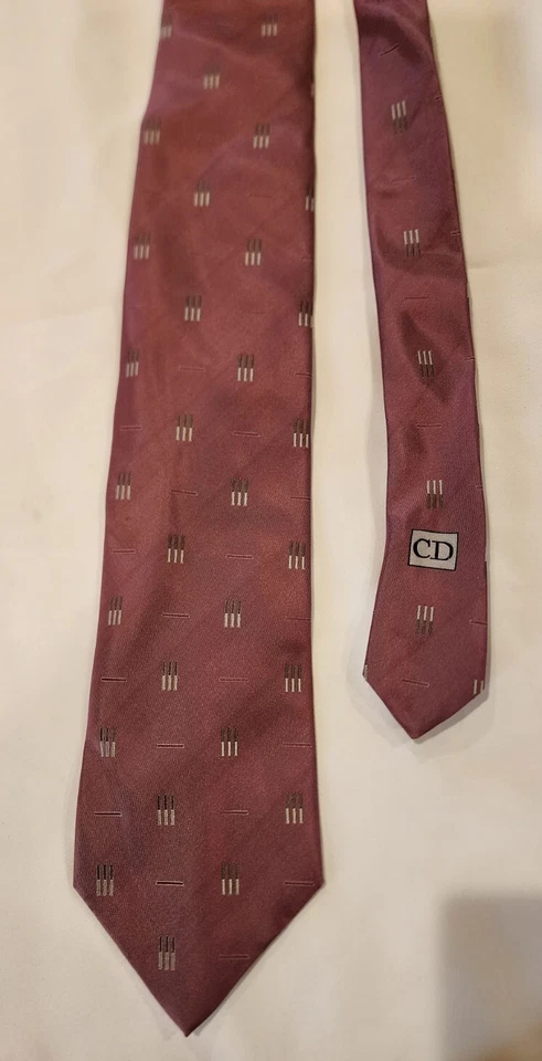 意大利制造 Dior Homme Necktie 男式领带 Christian Dior 100% 真丝 — 第 3/4 张图片