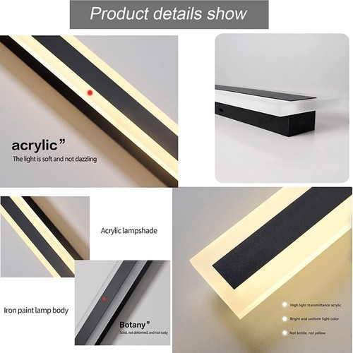 LED Wall Light Sconce Waterproof Outdoor Lamp Exterior Lights Long Strip Modern~ - Picture 20 of 31