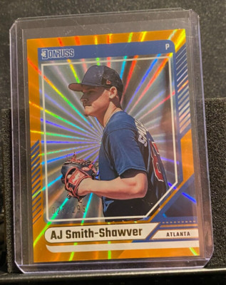 AJ Smith-Shawver 2024 Donruss Orange Laser #25/299 - Braves