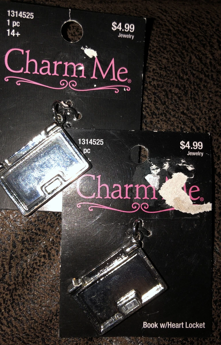 Charm me book W heart locket Hobby lobby