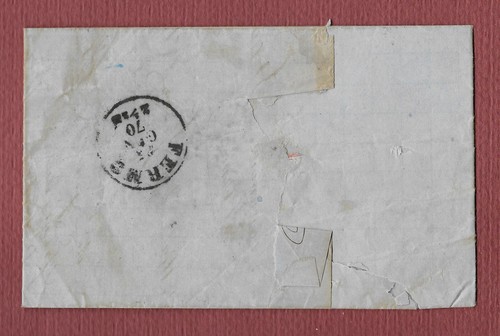 lettera storia postale regno numerale a sbarre e ambulante Bologna Pescara 1870 - Picture 3 of 3