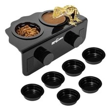 Magnetic Gecko Feeding Ledge, Acrylic Aboreal Feeding Ledge with 6PCS Cups,