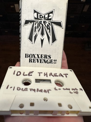 1987 IDLE THREAT BOXXERS REVENGE DEMO HEAVY METAL CASSETTE TAPE LONG ISLAND NY - Foto 2 di 6
