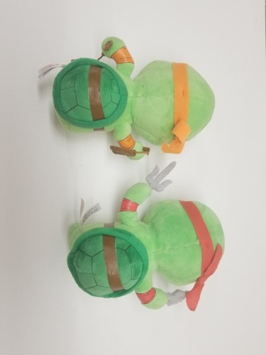 TY Teenage Mutant Ninja Turtle Plush Combo Raphael & Michelangelo Vintage Plush - Picture 4 of 6