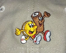 Little Debbie Snacks Company Logo 100% Cotton Khaki Adj Buckle Band Eyelet Vents