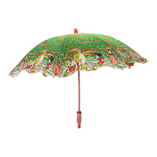 Vtg Child  s Kids Parasol Oriental Asian Chinese Mouse Bear Green MCM Dainty