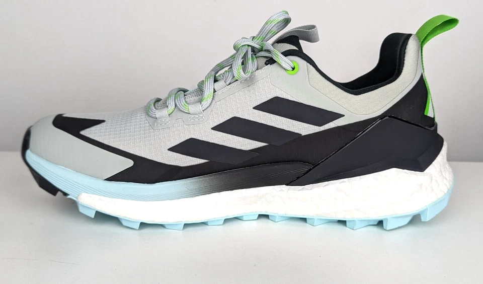Adidas Women's 9.5 Terrex Free Hiker 2 GOR-TEX Hiking Shoes-Low Flash Aqua Lime - Image 2 of 4