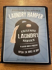 CVS Oversized Collapsible Laundry Hamper - 18.5" X 25.5" - Black