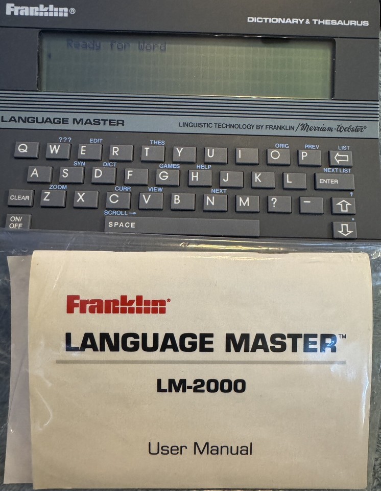Electronic Dictionary & Thesaurus Original Box! Franklin Language ...