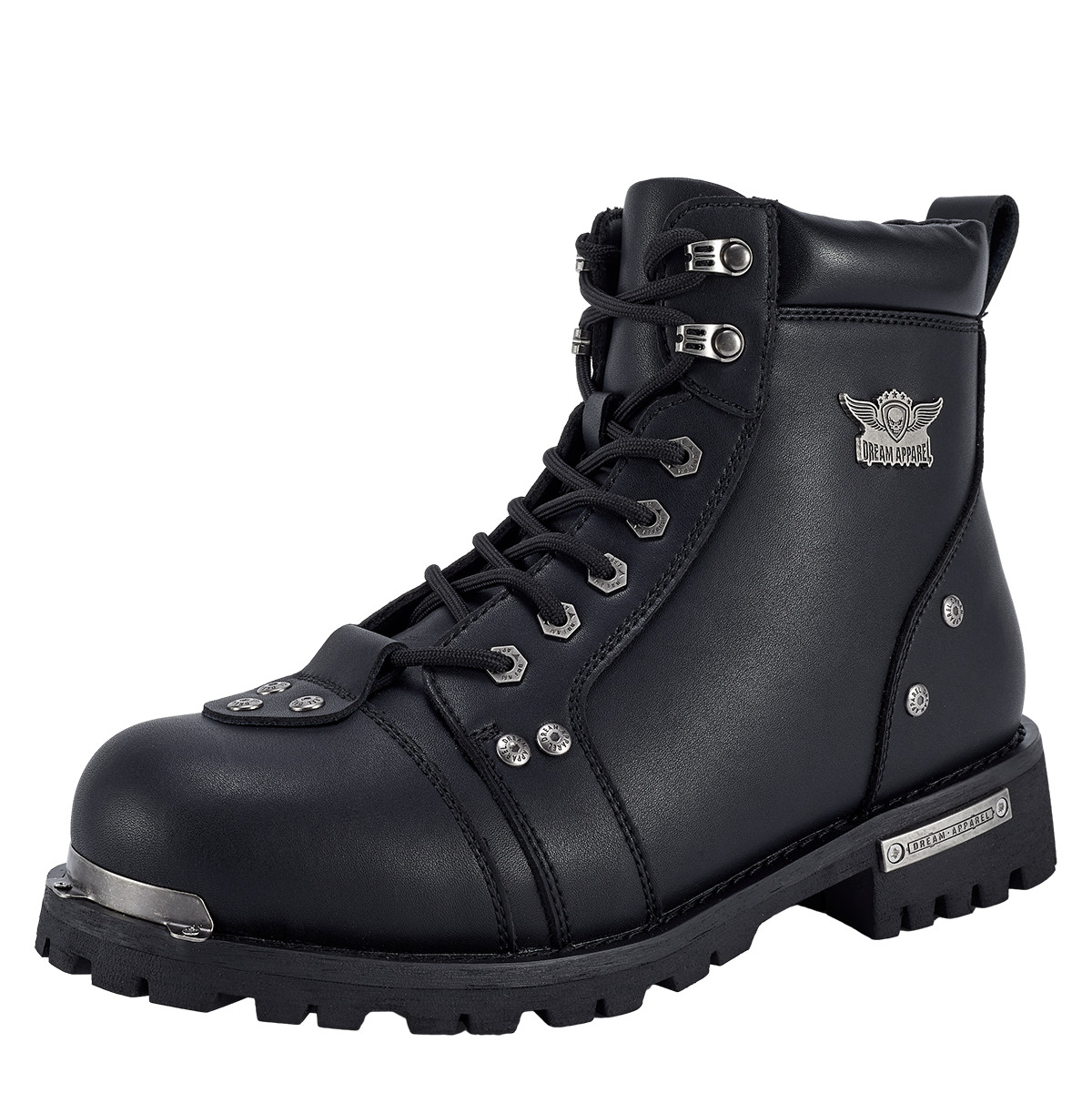 's Motorcycle Boots For Riding, Lower Heel Boots With Side Z