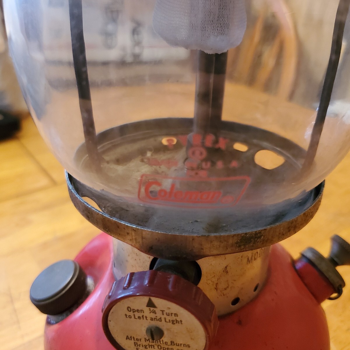 Coleman 赤 ランタン PYREX製　200a 66年 Vintage 11/66 Coleman Lantern Pyrex Red 200A | eBay