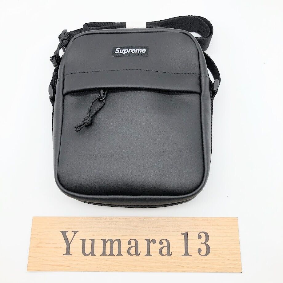 Supreme Leather Shoulder Bag FW23 Black Red 2colors Brand Supreme Leather Shoulder Bag FW23 Black Red 2colors Brand