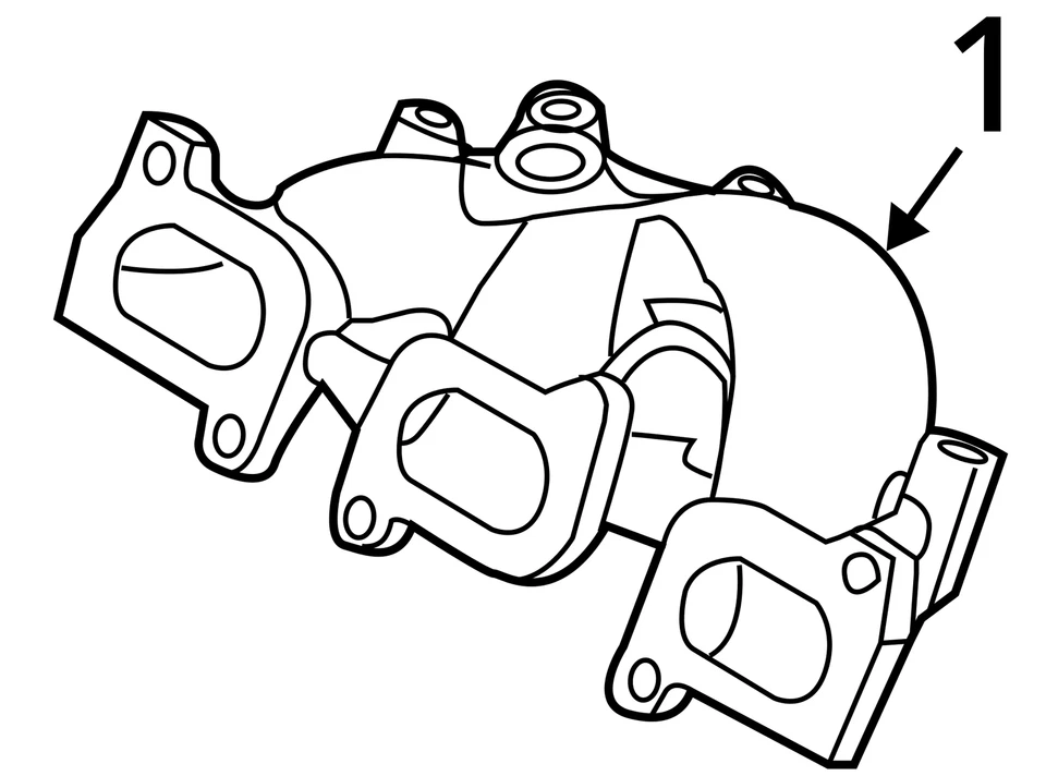 Colector de escape turbocompresor Lincoln MKT 2011-2012 con turbocompresor GGBT1 Foto 4 de 4