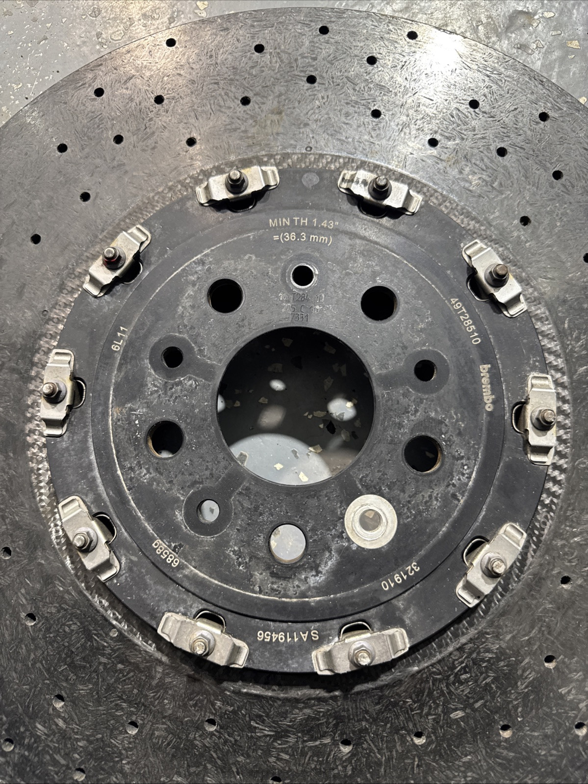 FERRARI 488 F8 F12 812 FRONT CARBON CERAMIC BRAKE DISC CCB OEM 321910