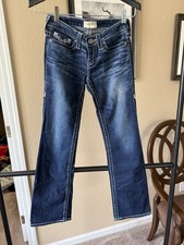 Big Star Women s 25R 29x31 Bootcut Jeans Medium Blue Embroidered Western