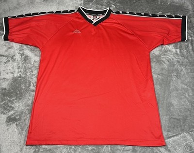 Kappa Shirt Men Size 2XL Black Taped Logo Short Sleeve