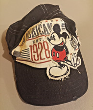 Mickey Mouse Hat Cap Stretch Fitted Adult bought in Disneyland American Flag
