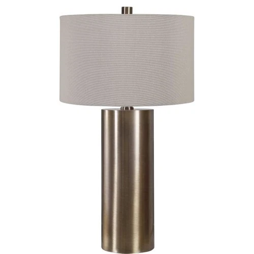 Uttermost Taria Contemporary Steel Table Lamp in Brushed Brass - Picture 3 of 9