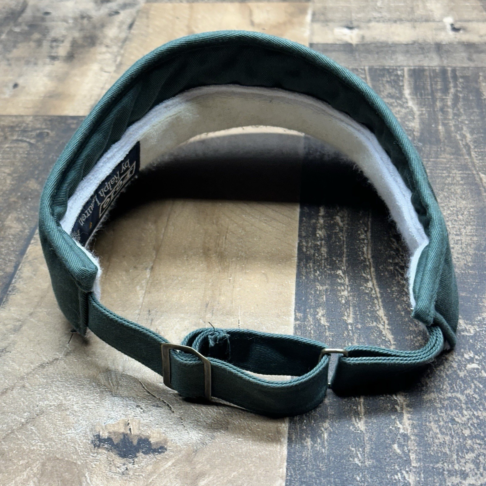 Polo Ralph Lauren vintage visiera imbottita verde blu logo pony anni 90