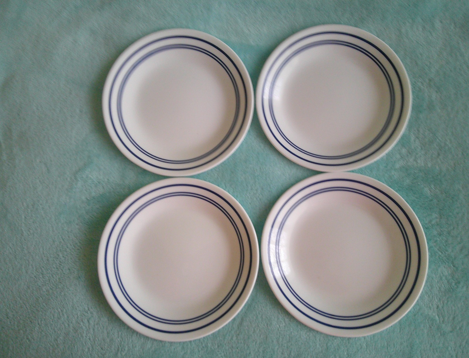 Set 4 Corelle Classic Cafe Blue 6.75" Bread & Butter Plates~~New