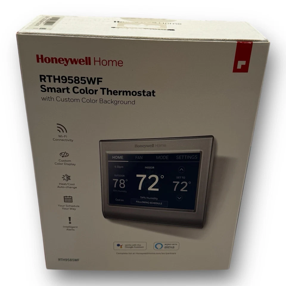 Honeywell Thermostat RTH9585WF1004 Wi-Fi Smart Color  7 Day Programmable Foto 2 de 4